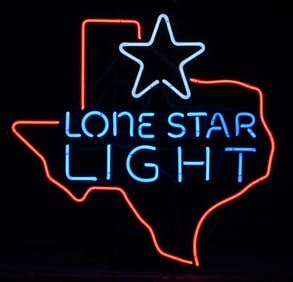 Lone Star Light Beer Neon Sign