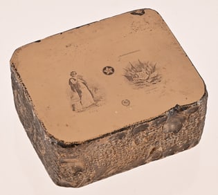 Antique Texas State Seal Stone Lithograph Block