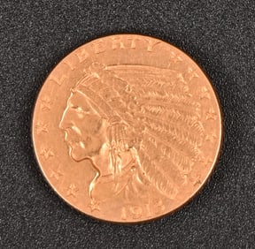 1913 Indian Head $2.5 Gold Coin