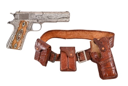 Texas Ranger Bob Crowder Colt .38 Super, Belt Rig