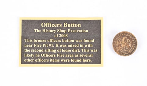 Mexican Officers Button From Battle of The Alamo