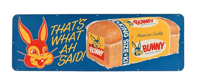 Bunny Bread Tin Advertising Sign