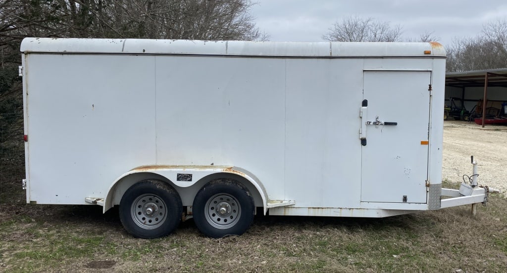 2005 Tommy Enclosed 6x16 Double Axle Cargo Trailer: 2005 Tommy Enclosed 6x16 Double Axle Cargo Trailer.
