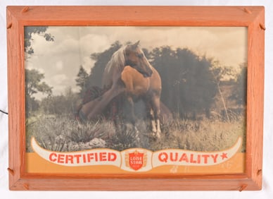 Lone Star Beer 1940's Lighted Horse Sign