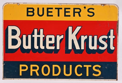 Bueter's Butter Krust Products Double Sided Sign