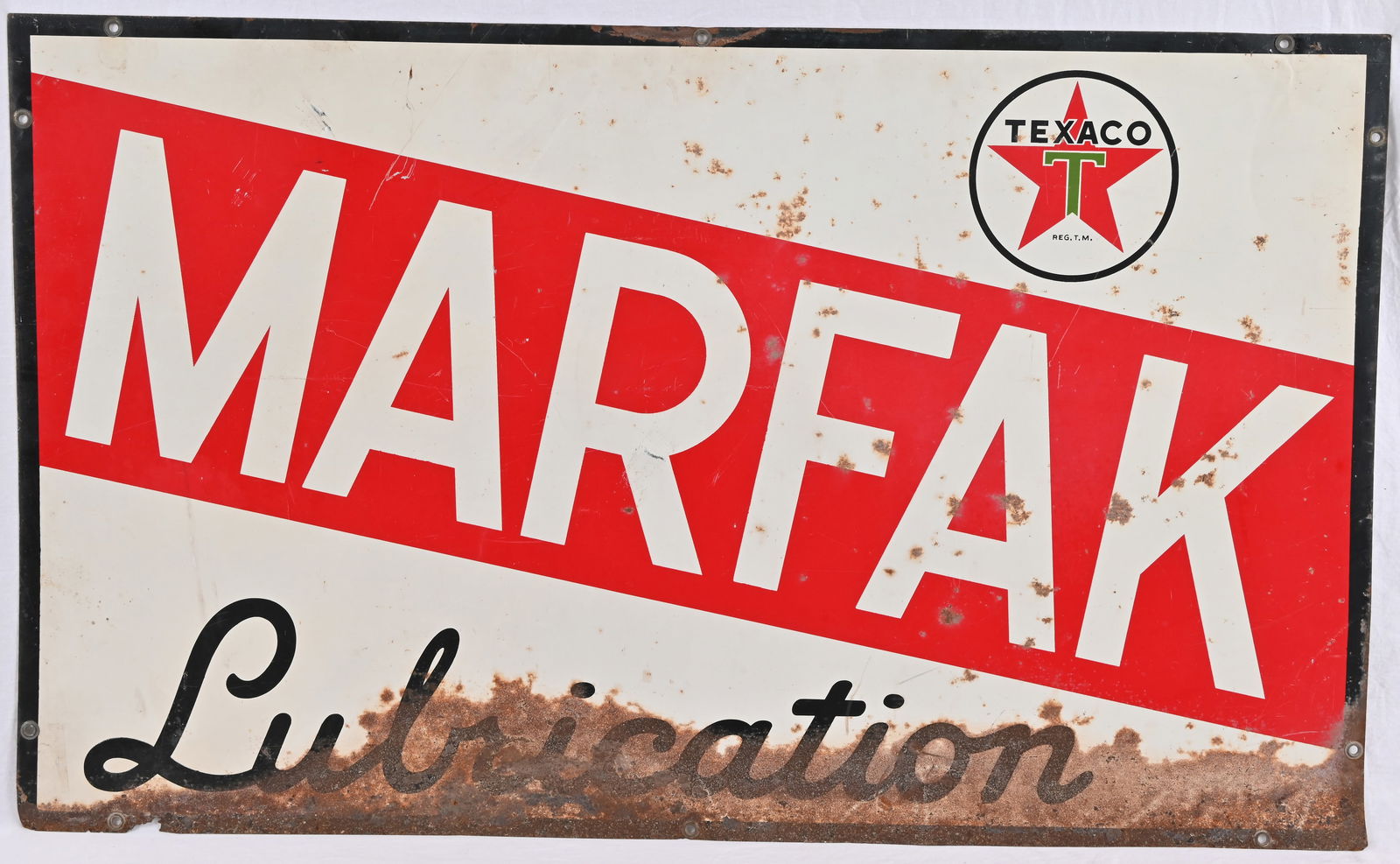 Texaco Marfak Lubrication Metal Tin Sign: 24" x 40"