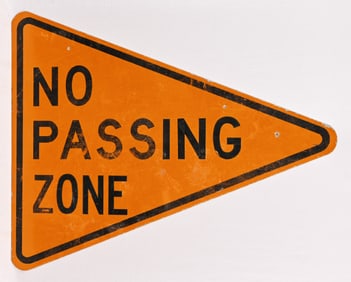 No Passing Zone Sign
