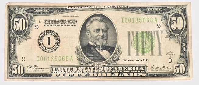 1928-A Series $50 Federal Reserve Note