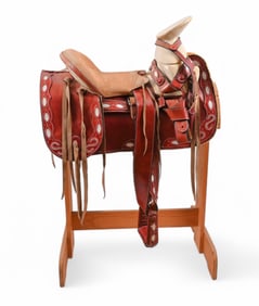Elaborate Mexican Cut-Out Charro Saddle