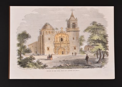 Mission of San Jose Near San Antonio Engraving