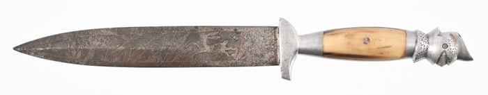 Vintage Knight Head Mexican Fighting Knife