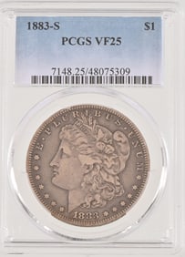 1883-S Morgan Silver Dollar PCGS Graded VF25