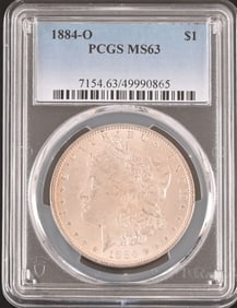 1884-O Morgan Silver Dollar PCGS Grade MS63