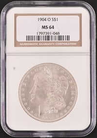 1904-O Morgan Silver Dollar NGC Graded MS64