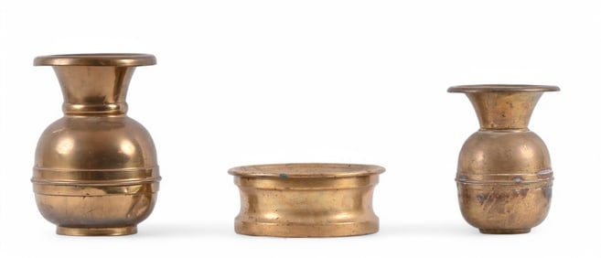 Collection Of (3) Brass Spittoons