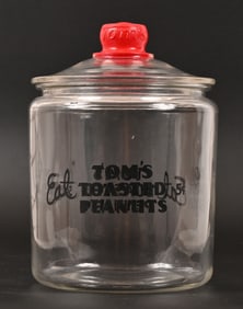 Vintage Tom's Peanut Glass Jar