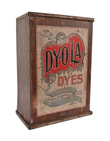 Vintage Dy-O-La Dyes Metal Counter Cabinet