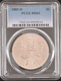 1885-O Morgan SIlver Dollar PCGS Graded MS63