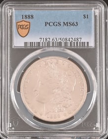 1888 Morgan Silver Dollar PCGS Graded MS63