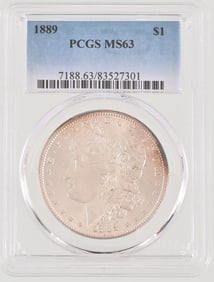 1889 Morgan Silver Dollar PCGS Graded MS63