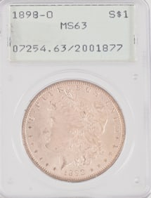 1898-O Morgan Silver Dollar PCGS Graded MS63