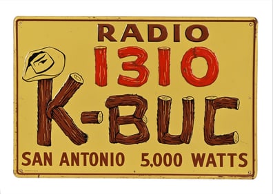 K-Buc Radio San Antonio Texas Tin Sign
