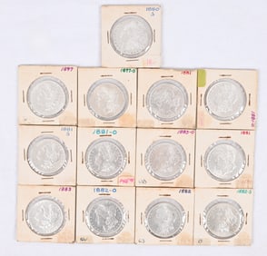 Collection of (13) Morgan Silver Dollars