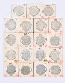 Collection of Morgan & Peace US Silver Dollars