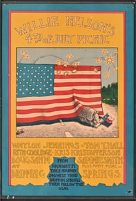 Willie Nelson First 4th of July Picnic Poster 1973