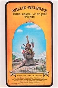 Willie Nelson 3rd Annual 4th July Picnic Poster