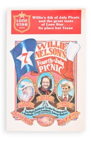 Willie Nelson 4th of July Picnic Poster 1979