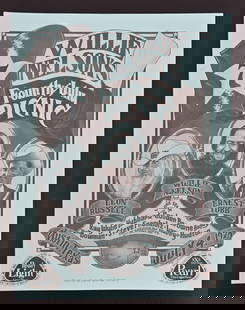 Willie Nelson 4th of July Picnic Handbill 1979: Pearl Light advertised, double-sided Willie Nelson 4th of July Picnic Handbill, with the reverse being a map to the Picnic, Measures 8 1/2" x 11".