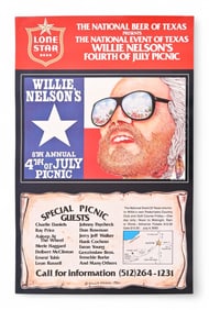 Willie Nelson 4th of July Picnic Poster 1980