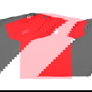 Willie Nelson & Grateful Dead Road Crew T-Shirt: Willie Nelson and The Grateful Dead have collaborated on various occasions, including Farm Aid and other live performances and recordings. Red in color, unworn. Size: XL.