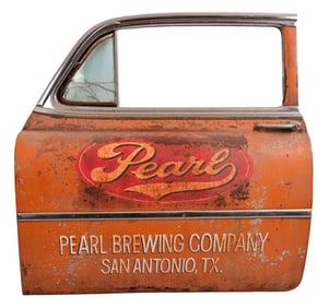 Pearl Beer Vintage Delivery Driver Door
