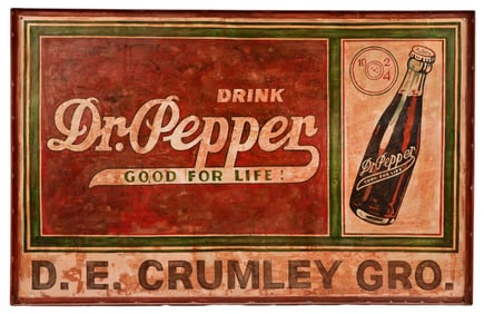 Dr. Pepper D.E. Crumley Grocery Austin Texas Sign
