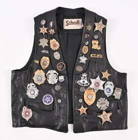 Paul English's Leather Vest Badge Collection