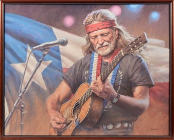 Willie Nelson Original Oil Painting by Sam Yeates