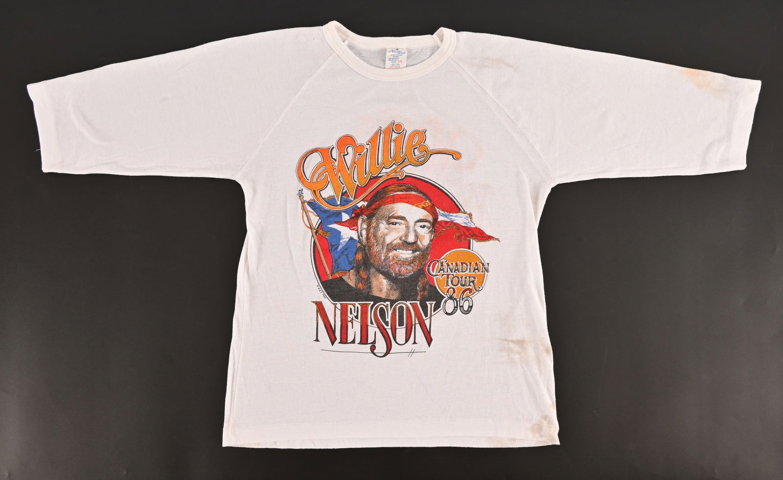 Willie Nelson Vintage Canadian Tour T-Shirt: 1986 Canadian Tour. Size: Large.