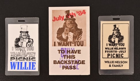 Willie Nelson 4th of July Picnic Credentials 1983