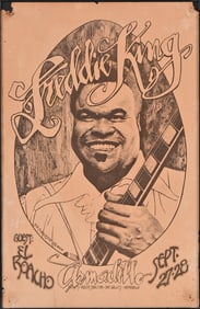 AWHQ Freddie King Poster by Ken Featherston 1974