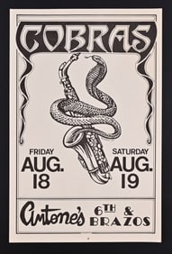 Antone's Austin Texas, The Cobras Concert Poster