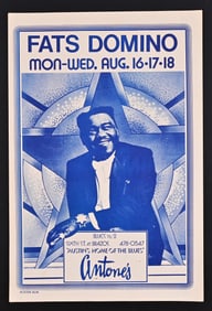 Antone's Austin Texas, Fats Domino Concert Poster