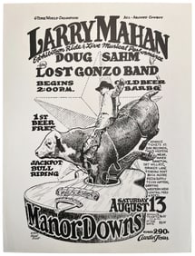 Larry Mahan, Manor Downs Handbill by Micael Priest