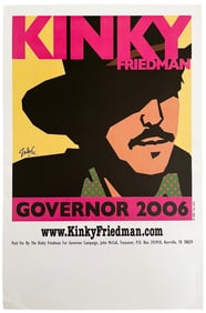 Kinky Friedman 2006 Governor Campaign Poster
