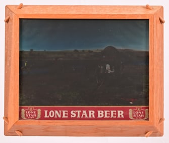 Vintage Lone Star Beer Foto-Vues Lighted Sign