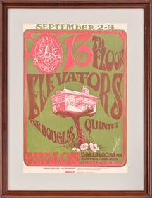 13th Floor Elevators, Sir Douglas Poster Signed