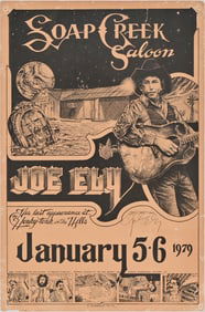 Soap Creek Saloon Joe Ely Poster, Signed