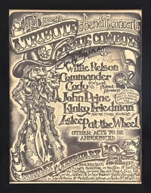 Scarce Double-Signed Handbill by Micael Priest '74