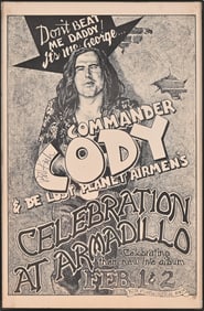 AWHQ Commander Cody Poster, Bill Kirchen Signed